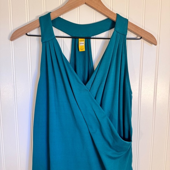 Lolë Teal Wrap Racer Back Casual Dress Women’s Size Medium - Picture 2 of 9